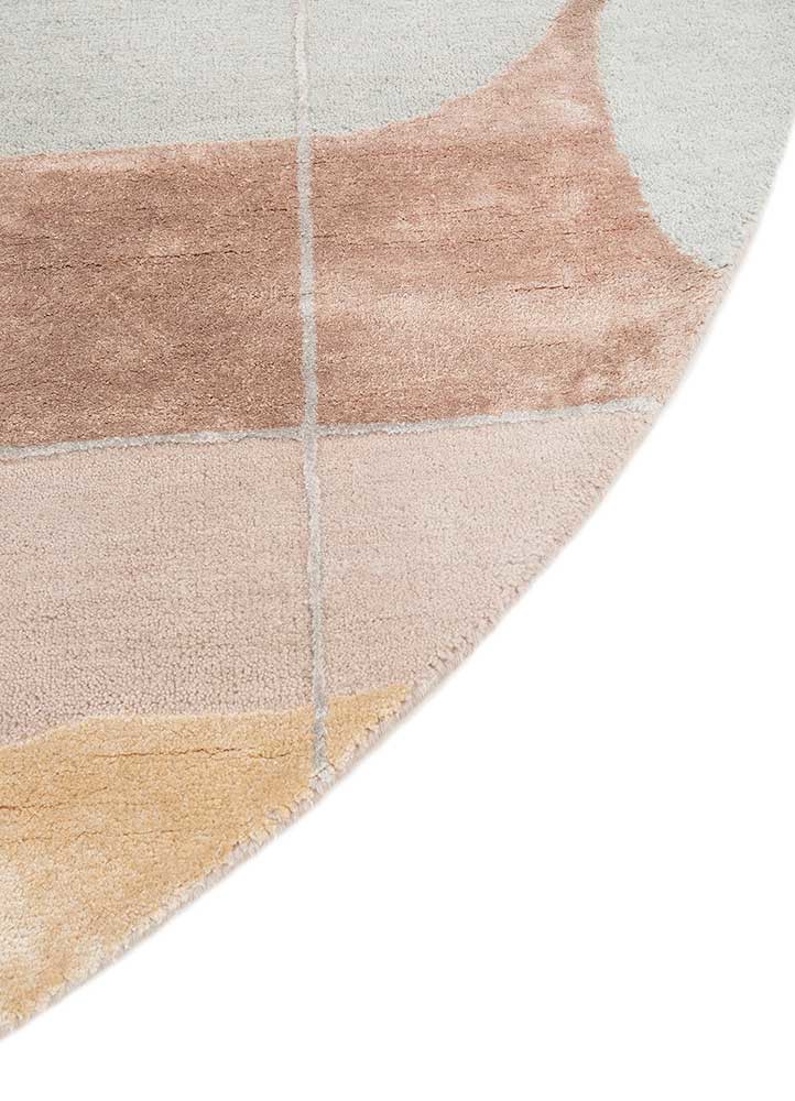 chaos theory by kavi pink and purple wool and bamboo silk hand knotted Rug - Corner chaos theory by kavi pink and purple wool and bamboo silk hand knotted Rug - Corner