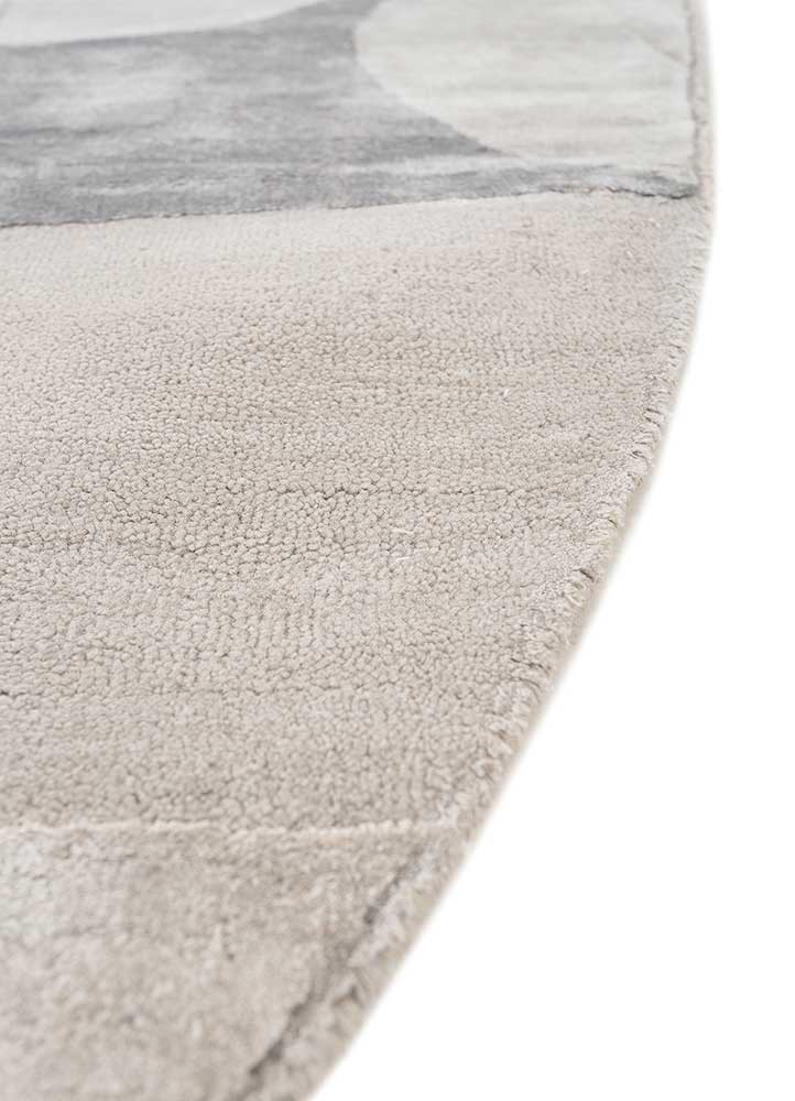 chaos theory by kavi grey and black wool and bamboo silk hand knotted Rug - Corner chaos theory by kavi grey and black wool and bamboo silk hand knotted Rug - Corner