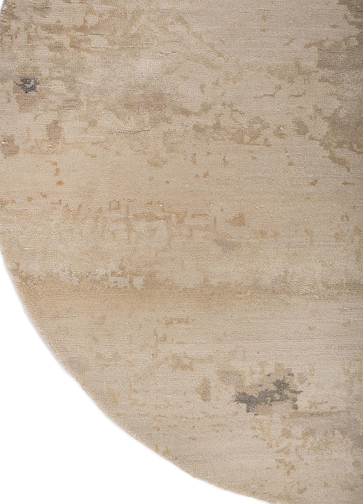 chaos theory by kavi ivory wool and bamboo silk hand knotted Rug - Corner chaos theory by kavi ivory wool and bamboo silk hand knotted Rug - Corner