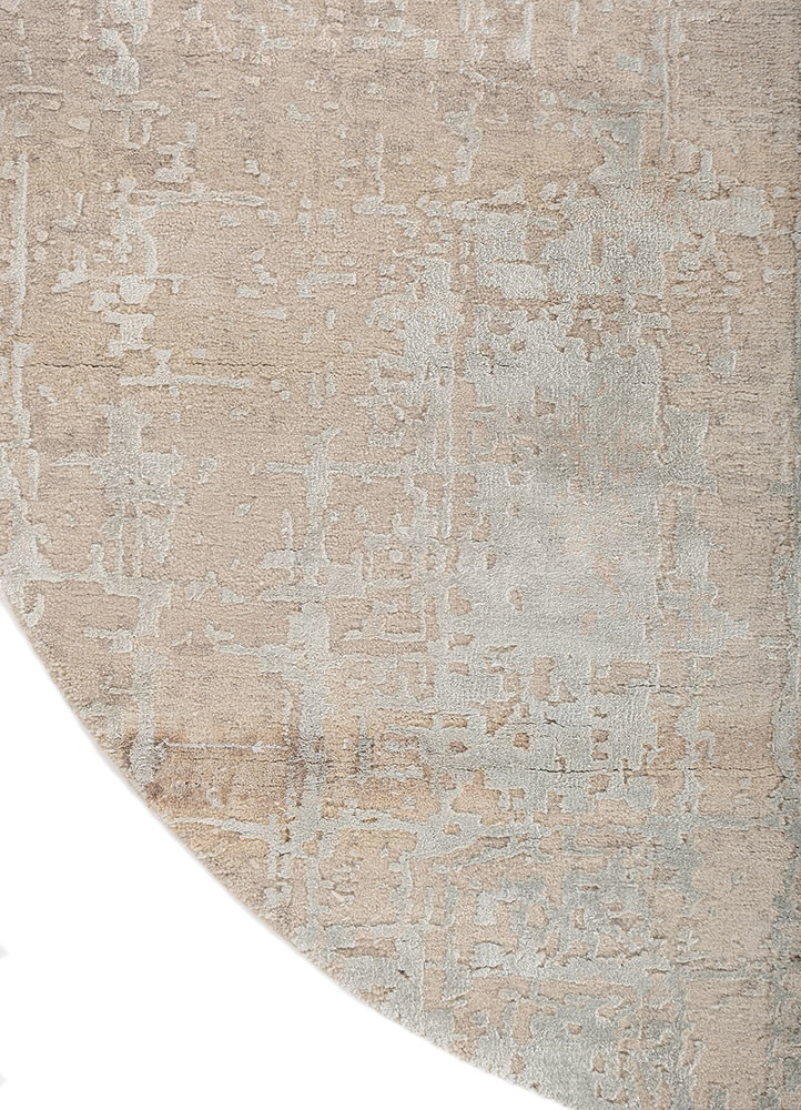 aprezo ivory wool and bamboo silk hand knotted Rug - Corner aprezo ivory wool and bamboo silk hand knotted Rug - Corner