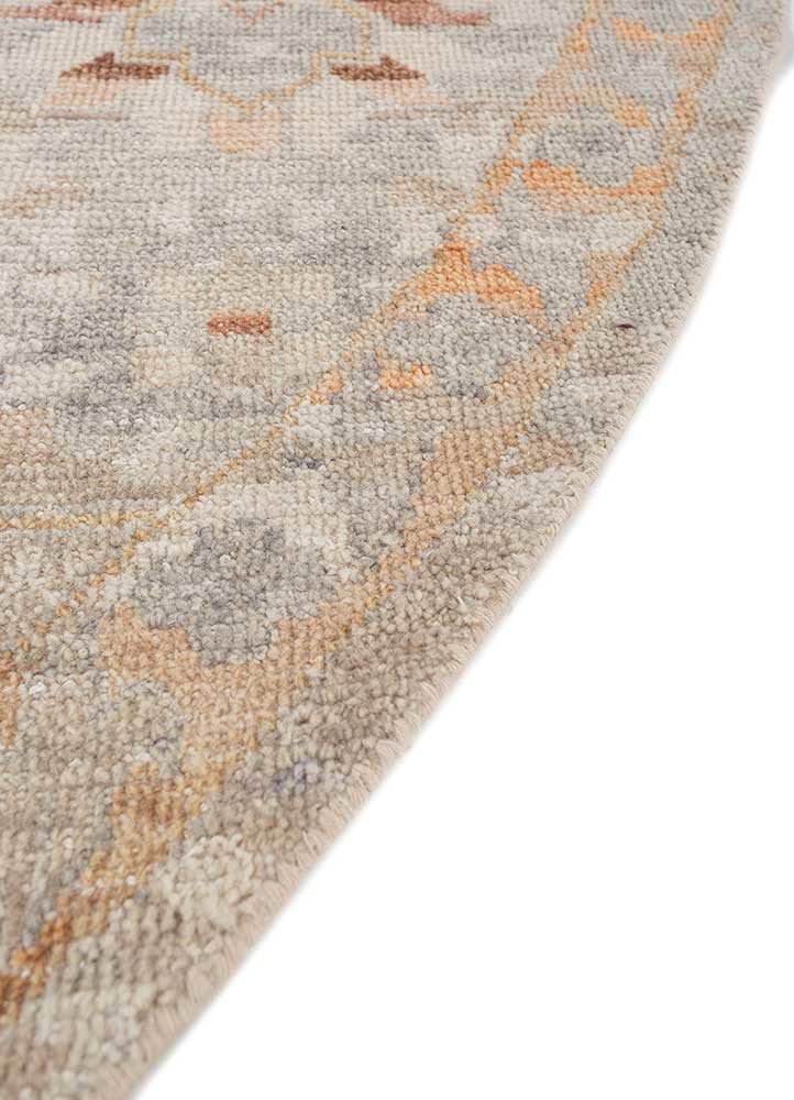 erbe ivory wool hand knotted Rug - Corner erbe ivory wool hand knotted Rug - Corner