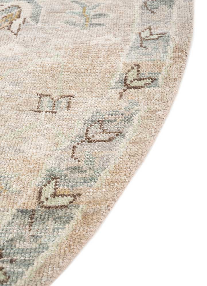 erbe ivory wool hand knotted Rug - Corner erbe ivory wool hand knotted Rug - Corner