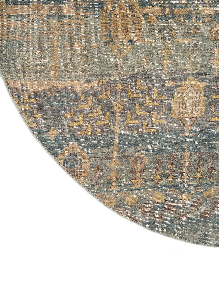 viscaya blue wool hand knotted Rug - Corner viscaya blue wool hand knotted Rug - Corner
