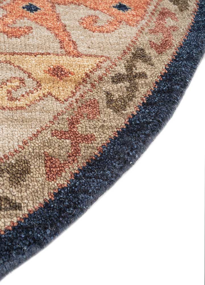 savana blue wool hand knotted Rug - Corner savana blue wool hand knotted Rug - Corner