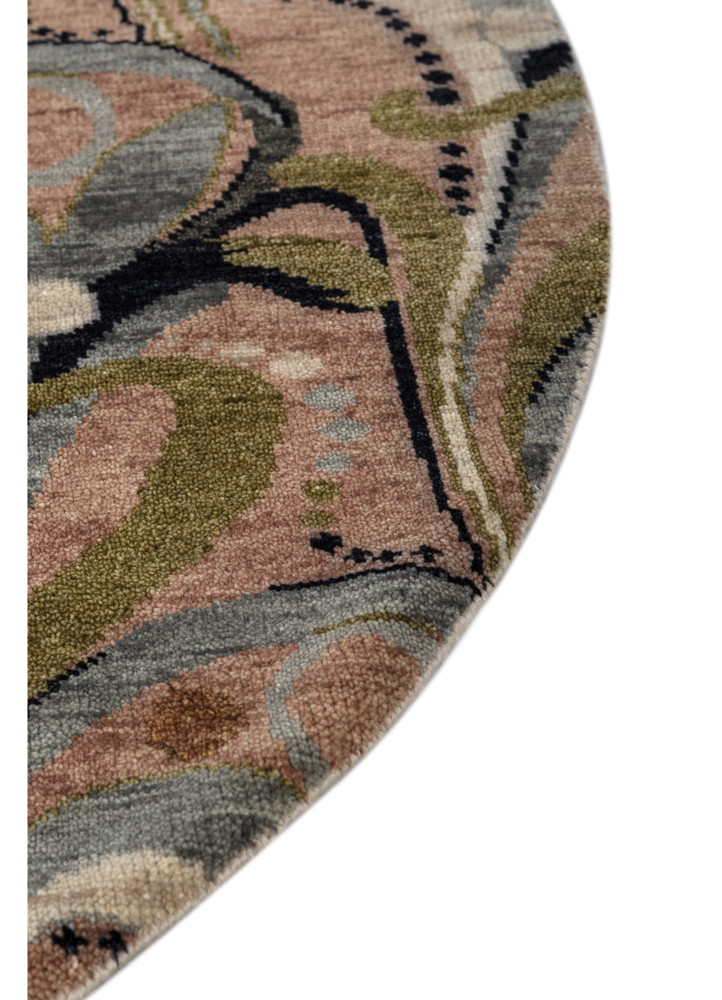 aprezo blue wool hand knotted Rug - Corner aprezo blue wool hand knotted Rug - Corner