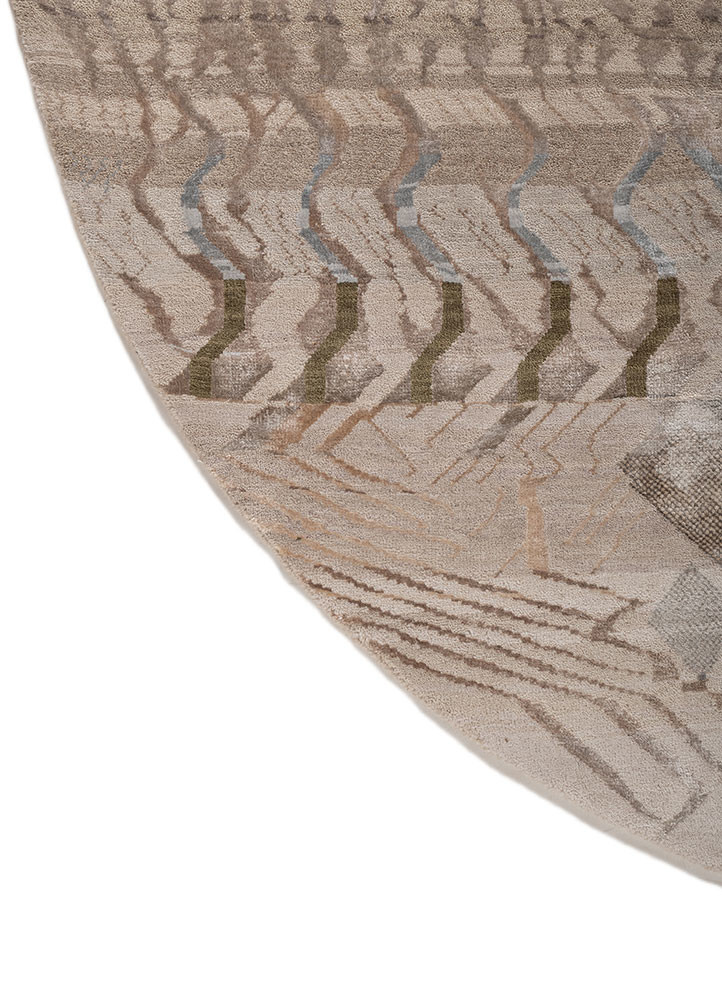 manchaha ivory wool and bamboo silk hand knotted Rug - Corner manchaha ivory wool and bamboo silk hand knotted Rug - Corner