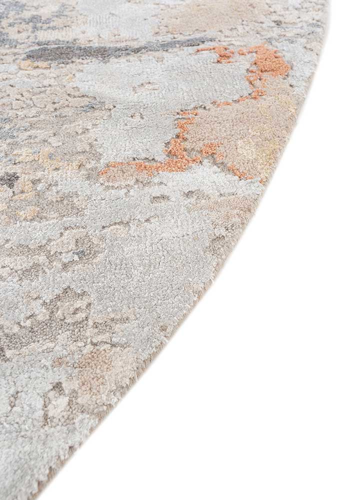 uvenuti blue wool and bamboo silk hand knotted Rug - Corner uvenuti blue wool and bamboo silk hand knotted Rug - Corner