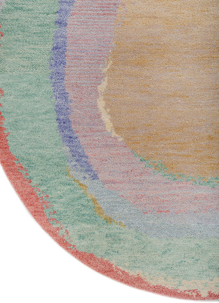kavi x manchaha blue wool hand knotted Rug - Corner kavi x manchaha blue wool hand knotted Rug - Corner