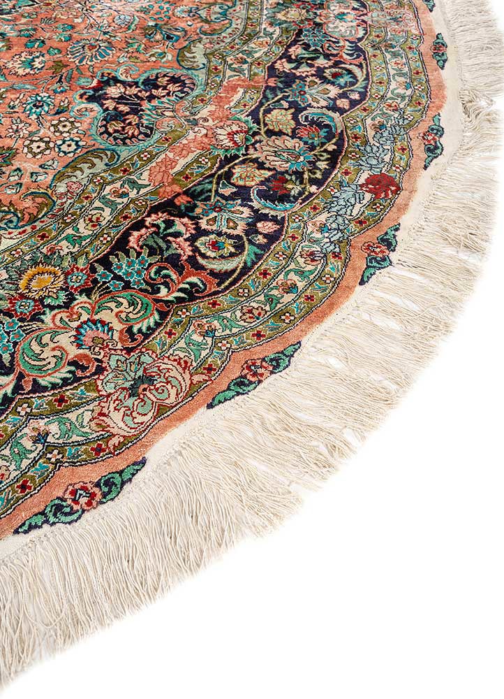 gulmarg pink and purple silk hand knotted Rug - Corner gulmarg pink and purple silk hand knotted Rug - Corner