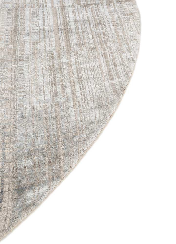 unstring by kavi grey and black wool and bamboo silk hand knotted Rug - Corner unstring by kavi grey and black wool and bamboo silk hand knotted Rug - Corner