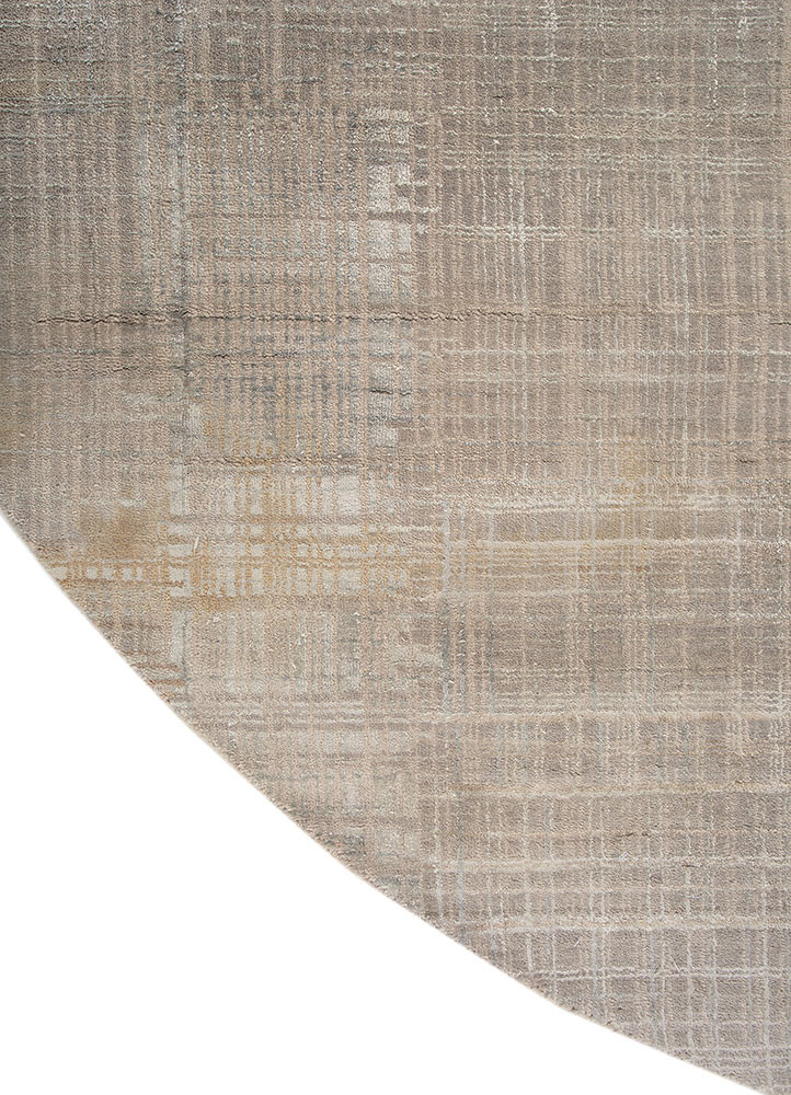 unstring by kavi ivory wool and bamboo silk hand knotted Rug - Corner unstring by kavi ivory wool and bamboo silk hand knotted Rug - Corner