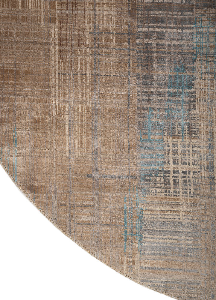 unstring by kavi grey and black wool and bamboo silk hand knotted Rug - Corner unstring by kavi grey and black wool and bamboo silk hand knotted Rug - Corner
