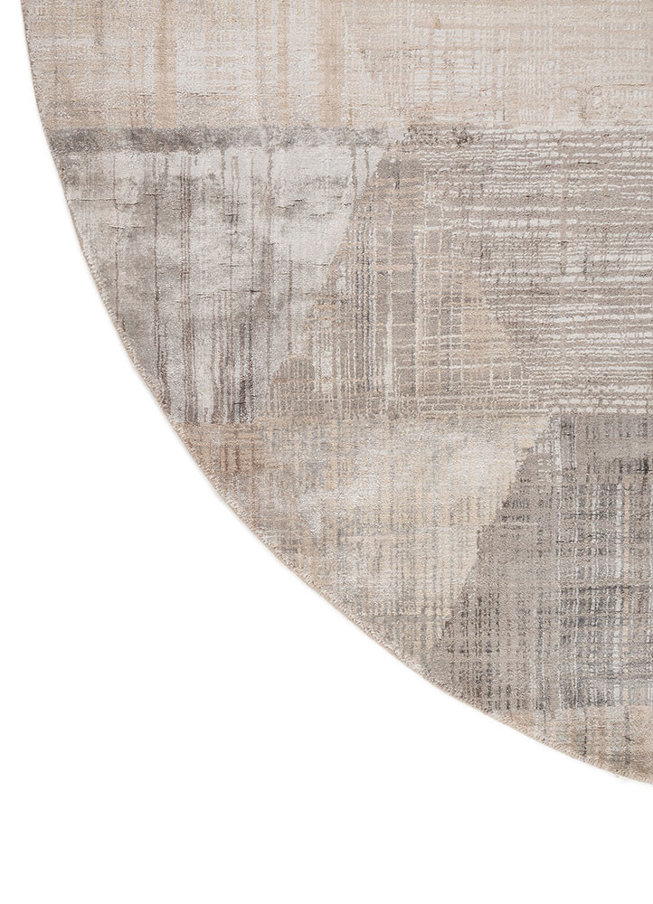 unstring by kavi ivory wool and bamboo silk hand knotted Rug - Corner unstring by kavi ivory wool and bamboo silk hand knotted Rug - Corner