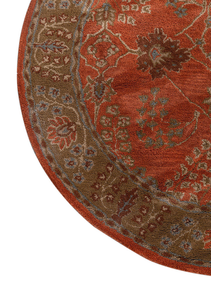 kasbah red and orange wool hand tufted Rug - Corner kasbah red and orange wool hand tufted Rug - Corner