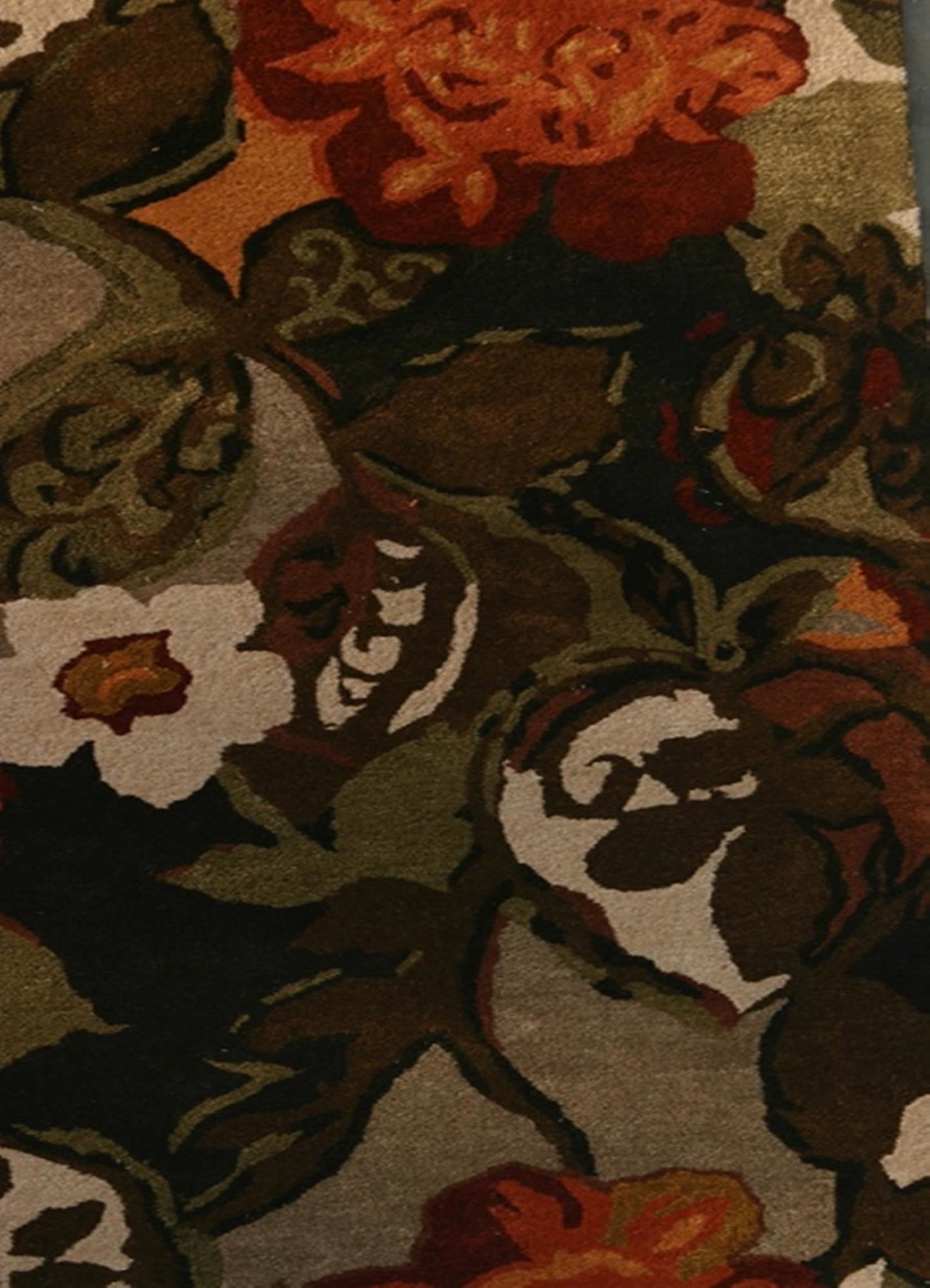 hacienda beige and brown wool and viscose hand tufted Rug - Corner hacienda beige and brown wool and viscose hand tufted Rug - Corner