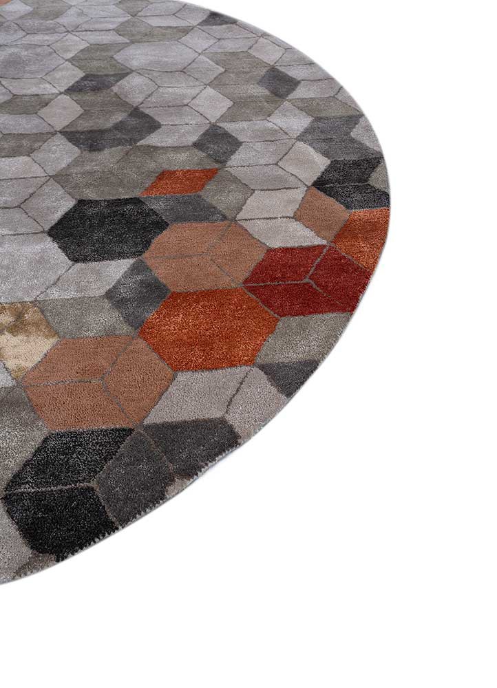 genesis beige and brown wool and viscose hand tufted Rug - Corner genesis beige and brown wool and viscose hand tufted Rug - Corner