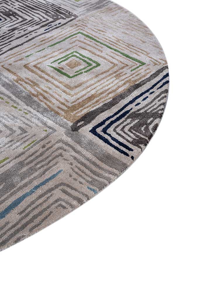 genesis ivory wool and viscose hand tufted Rug - Corner