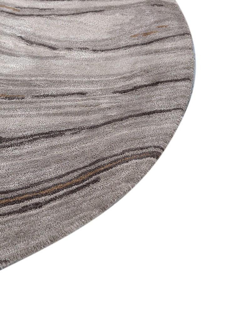 genesis grey and black wool and viscose hand tufted Rug - Corner