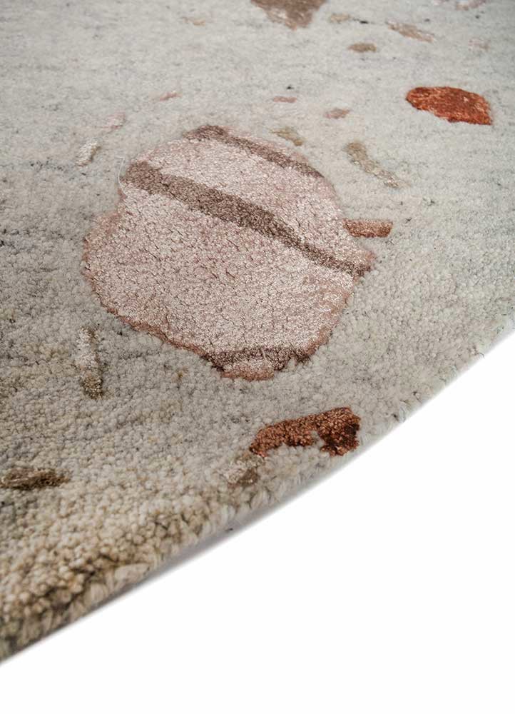 confetti ivory wool and viscose hand tufted Rug - Corner