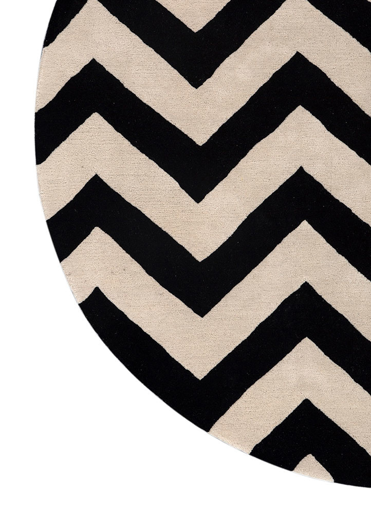 contour grey and black wool hand tufted Rug - Corner contour grey and black wool hand tufted Rug - Corner