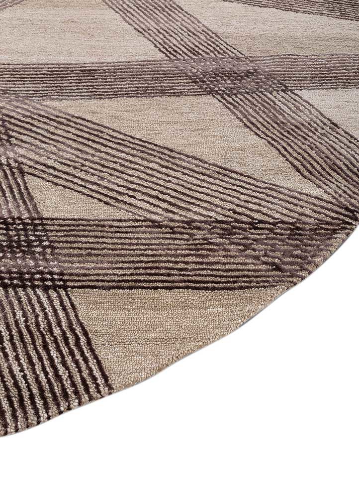 contour beige and brown wool and viscose hand tufted Rug - Corner contour beige and brown wool and viscose hand tufted Rug - Corner