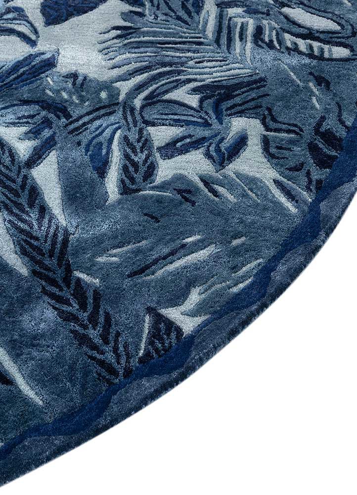 aurelia blue wool and viscose hand tufted Rug - Corner aurelia blue wool and viscose hand tufted Rug - Corner