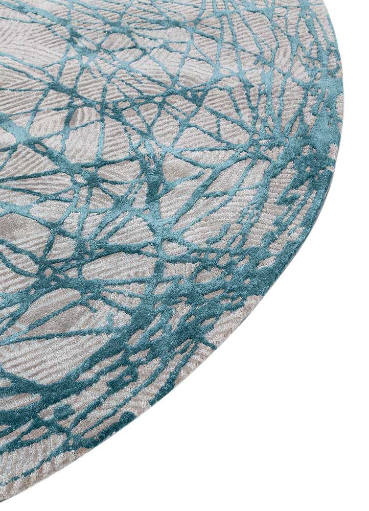 adrift grey and black wool and viscose hand tufted Rug - Corner