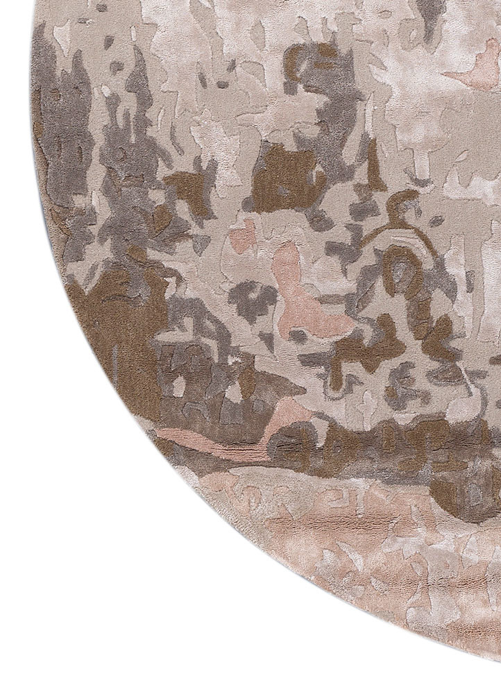 white noise ivory wool and viscose hand tufted Rug - Corner white noise ivory wool and viscose hand tufted Rug - Corner