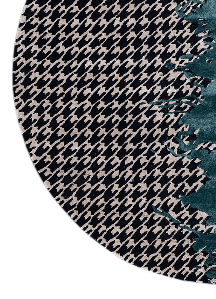 adrift blue wool and viscose hand tufted Rug - Corner adrift blue wool and viscose hand tufted Rug - Corner