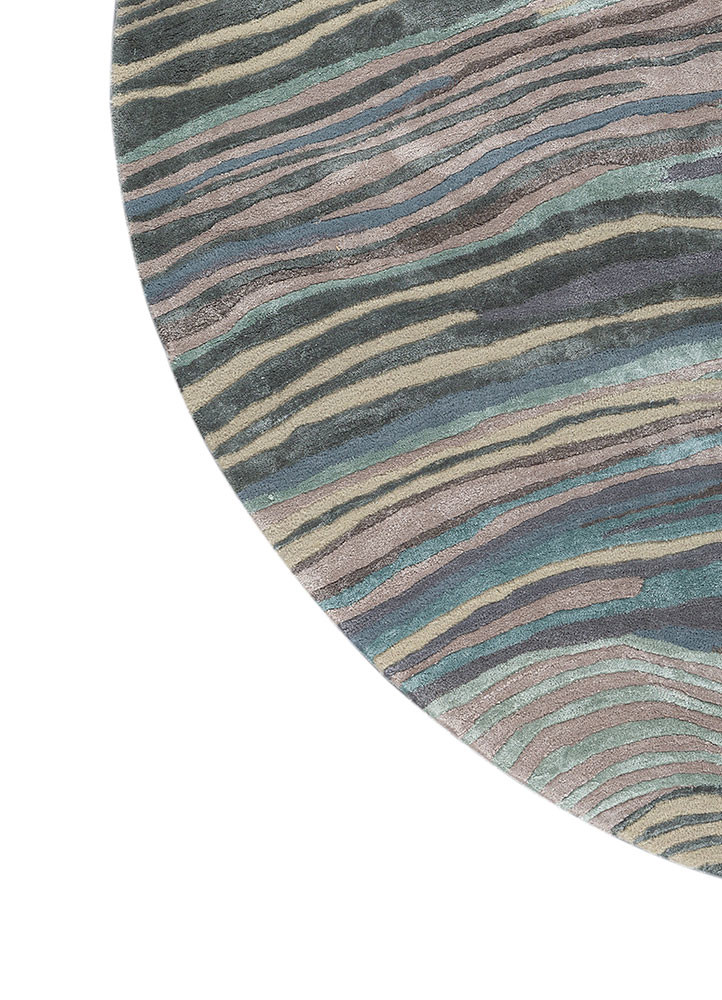 genesis grey and black wool and viscose hand tufted Rug - Corner