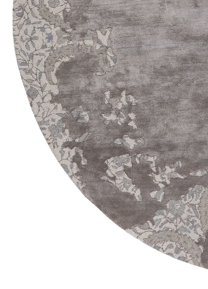 mythos grey and black wool and viscose hand tufted Rug - Corner mythos grey and black wool and viscose hand tufted Rug - Corner