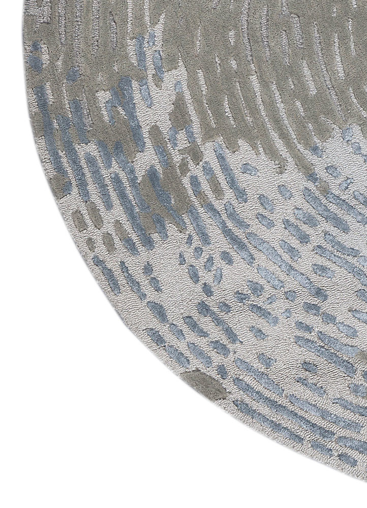 aprezo blue wool and viscose hand tufted Rug - Corner aprezo blue wool and viscose hand tufted Rug - Corner