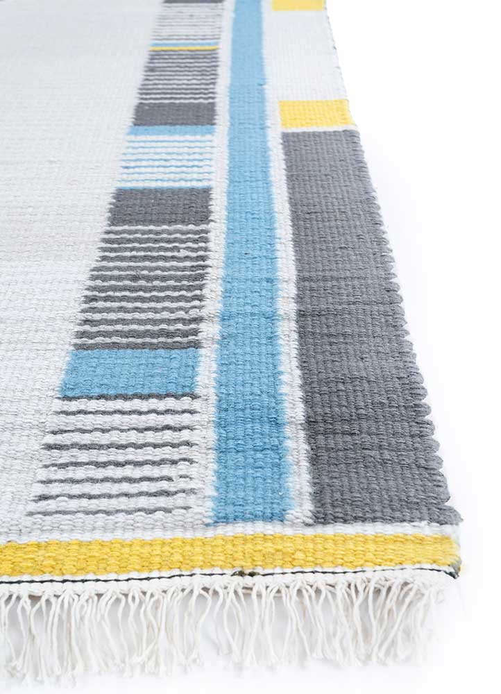 indusbar grey and black wool flat weaves Rug - Corner indusbar grey and black wool flat weaves Rug - Corner