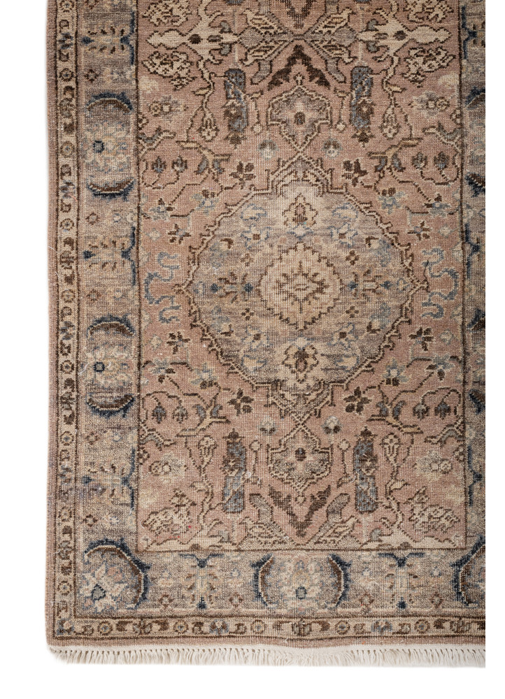 someplace in time beige and brown afghan wool hand knotted Rug - Corner someplace in time beige and brown afghan wool hand knotted Rug - Corner