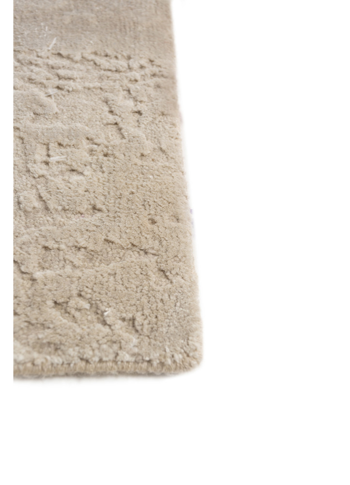 project error by kavi ivory wool and bamboo silk hand knotted Rug - Corner project error by kavi ivory wool and bamboo silk hand knotted Rug - Corner