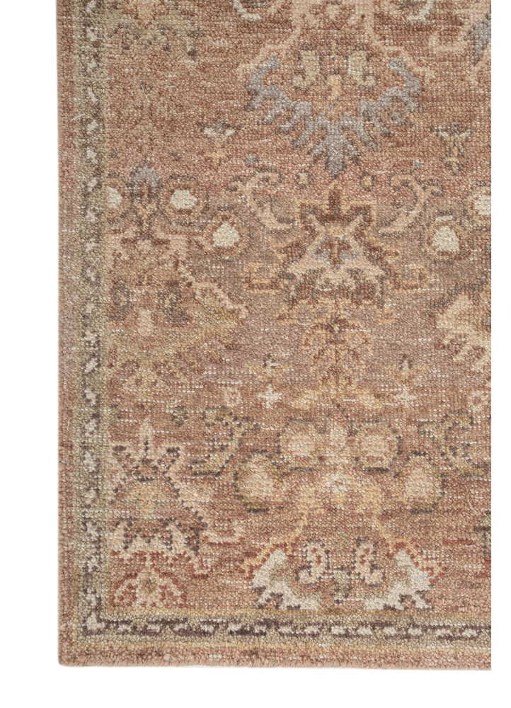 erbe red and orange wool hand knotted Rug - Corner erbe red and orange wool hand knotted Rug - Corner