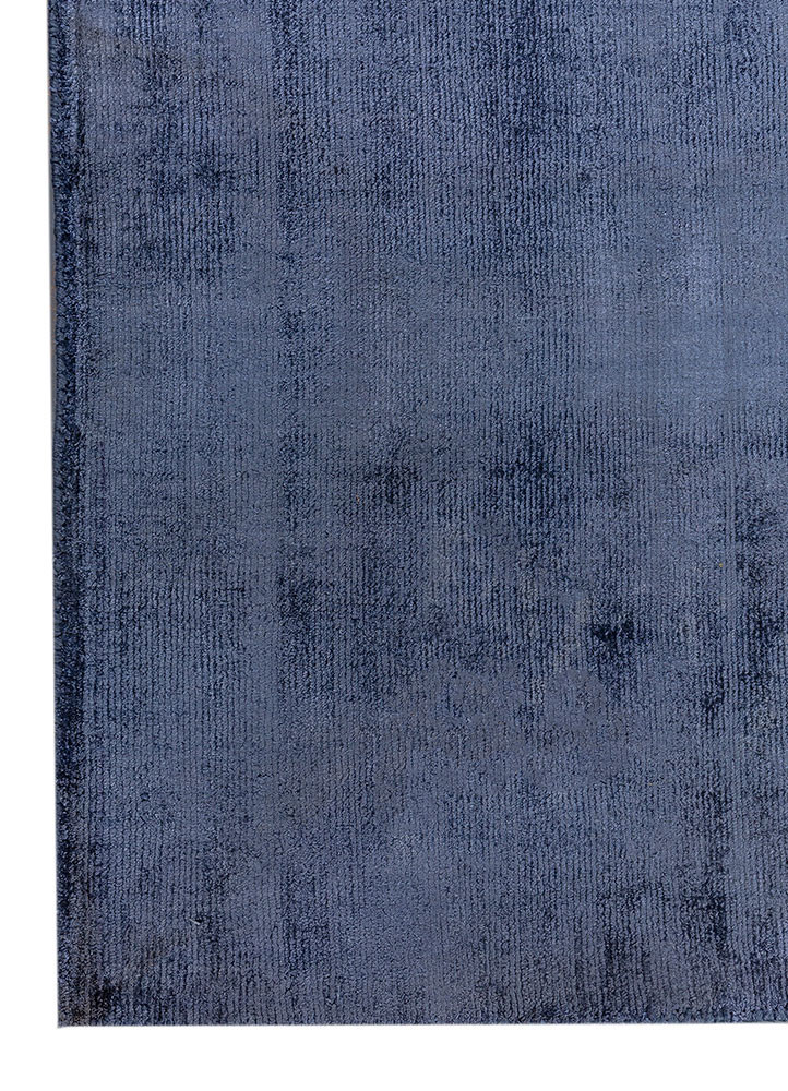 aprezo blue bamboo silk hand loom Rug - Corner aprezo blue bamboo silk hand loom Rug - Corner