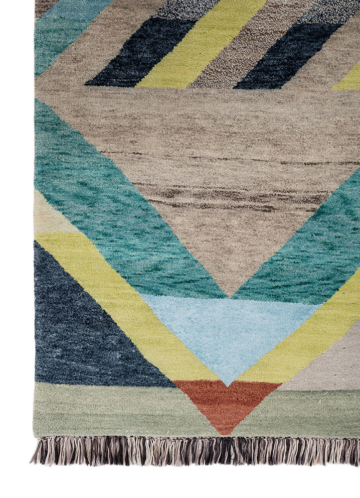 freedom manchaha grey and black wool and bamboo silk hand knotted Rug - Corner freedom manchaha grey and black wool and bamboo silk hand knotted Rug - Corner