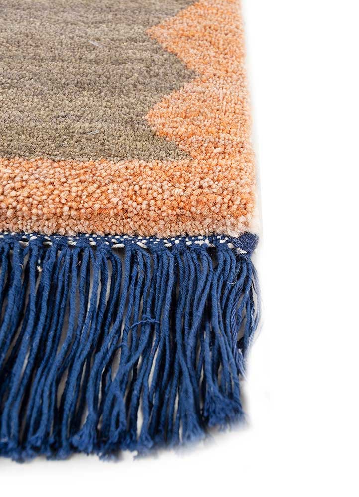 freedom manchaha blue wool and bamboo silk hand knotted Rug - Corner freedom manchaha blue wool and bamboo silk hand knotted Rug - Corner