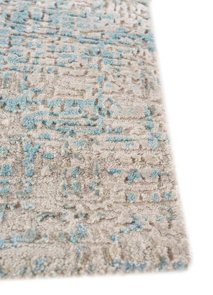 uvenuti beige and brown wool and bamboo silk hand knotted Rug - Corner uvenuti beige and brown wool and bamboo silk hand knotted Rug - Corner