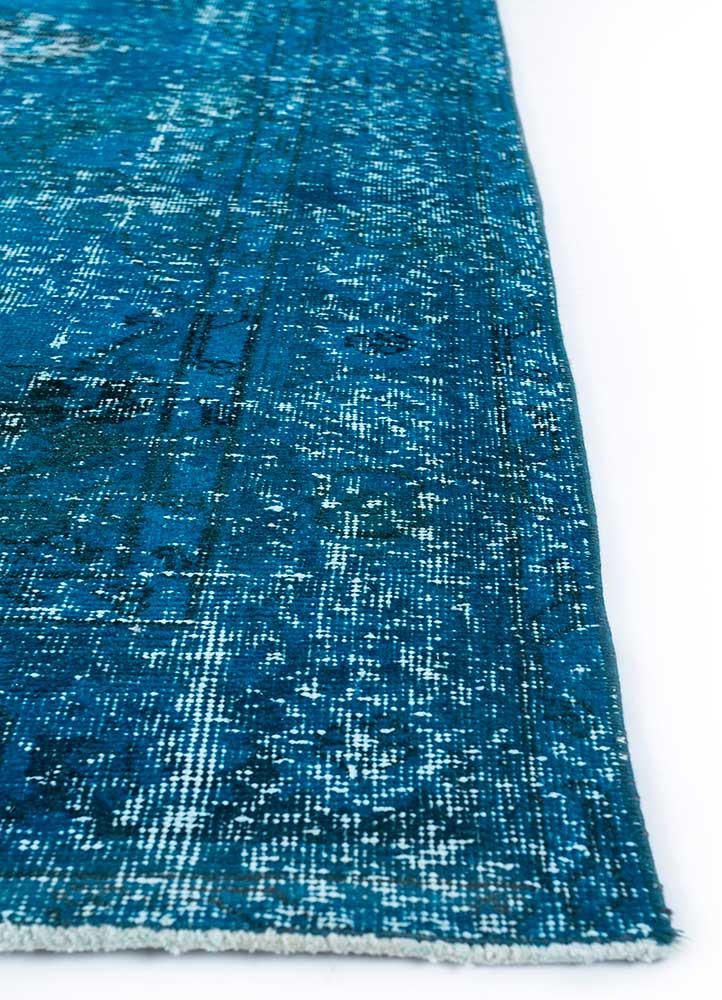 lacuna blue wool hand knotted Rug - Corner lacuna blue wool hand knotted Rug - Corner