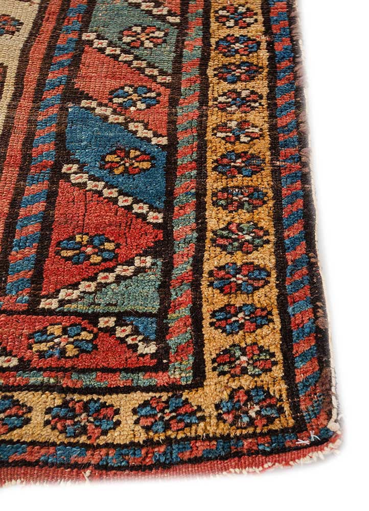 kiaan red and orange wool hand knotted Rug - Corner kiaan red and orange wool hand knotted Rug - Corner