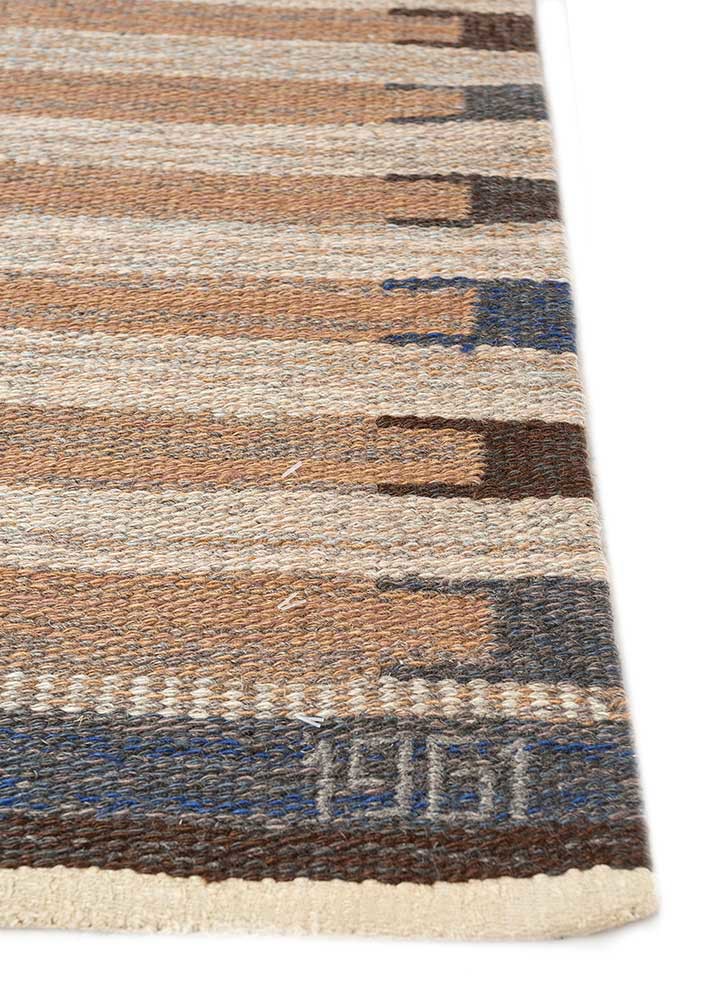 nayaab beige and brown wool flat weaves Rug - Corner nayaab beige and brown wool flat weaves Rug - Corner