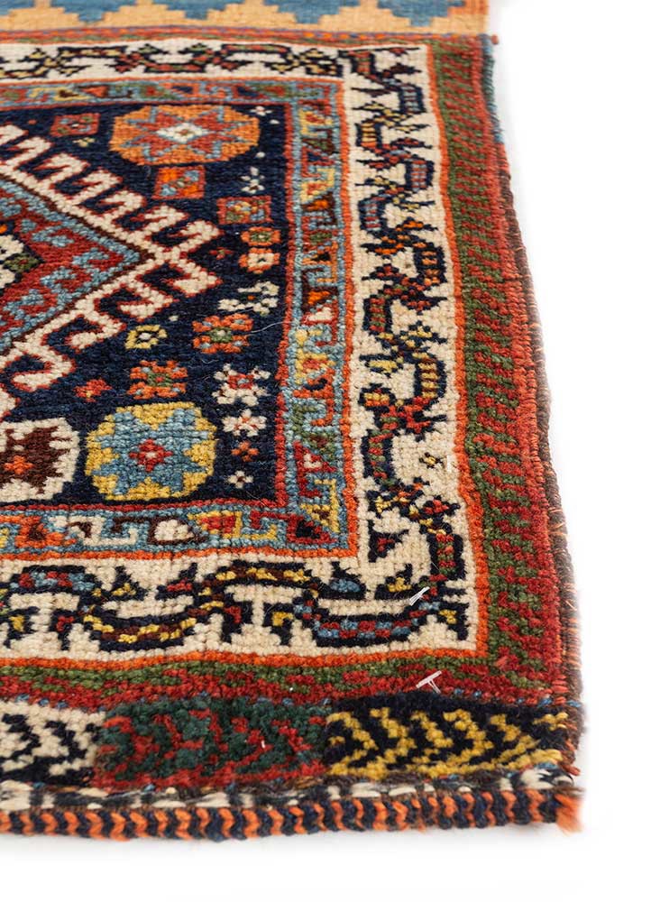 kiaan blue wool hand knotted Rug - Corner kiaan blue wool hand knotted Rug - Corner