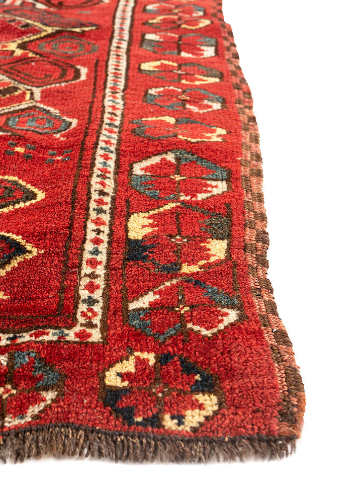 nuray pink and purple wool hand knotted Rug - Corner