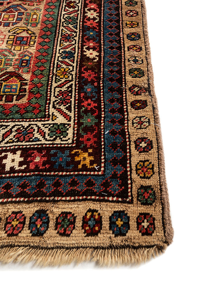 kiaan beige and brown wool hand knotted Rug - Corner kiaan beige and brown wool hand knotted Rug - Corner