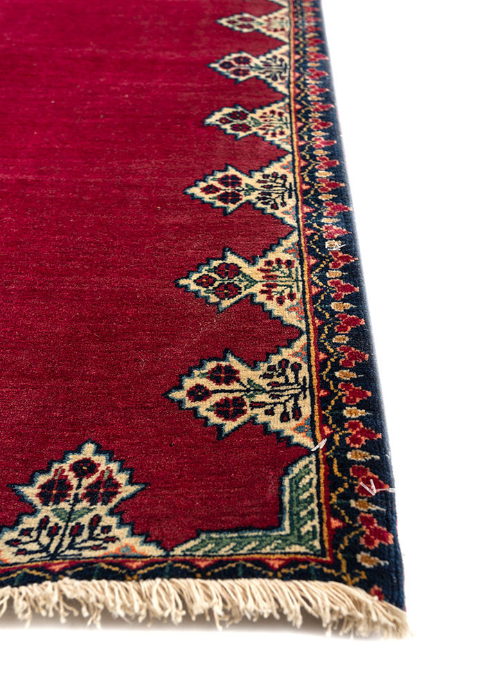 aalam pink and purple wool hand knotted Rug - Corner aalam pink and purple wool hand knotted Rug - Corner