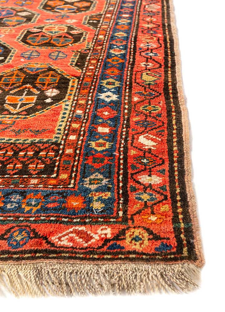 kiaan pink and purple wool hand knotted Rug - Corner kiaan pink and purple wool hand knotted Rug - Corner