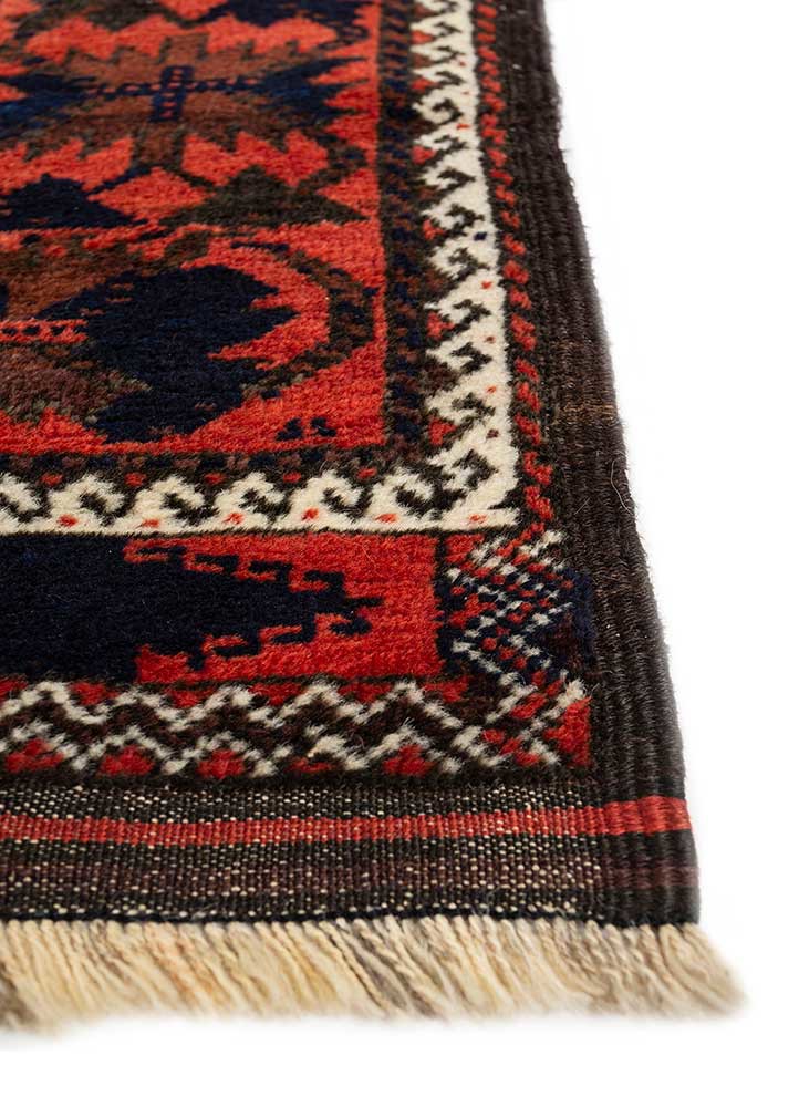 kiaan red and orange wool hand knotted Rug - Corner kiaan red and orange wool hand knotted Rug - Corner