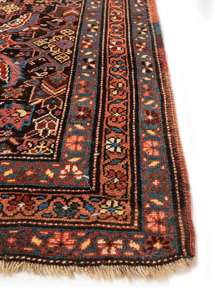 aalam beige and brown wool hand knotted Rug - Corner aalam beige and brown wool hand knotted Rug - Corner